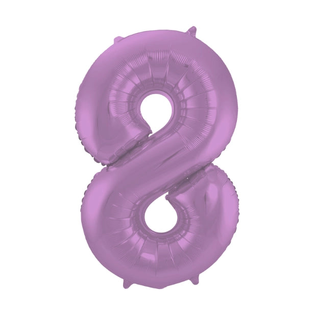 Folieballon 8 jaar metallic paars 86cm