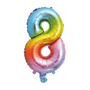 Folieballon 8 jaar Regenboog 41cm