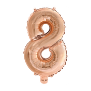 Folieballon 8 jaar Rosé Goud 41cm