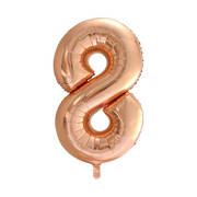 Folieballon 8 jaar Rose Goud 66cm