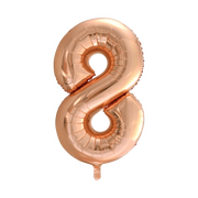 Folieballon 8 jaar Rosé Goud 86cm