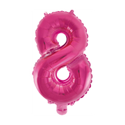Folieballon 8 jaar roze 41cm