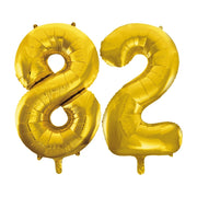 Folieballon 82 jaar Goud 86cm