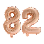 Folieballon 82 jaar Rosé Goud 41cm
