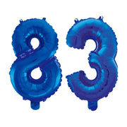 Folieballon 83 jaar blauw 41cm