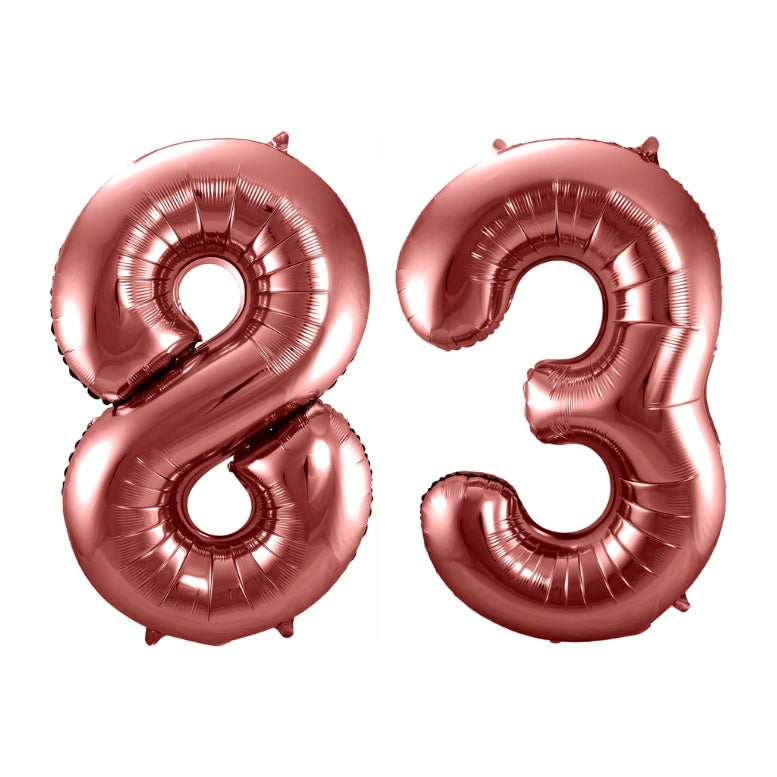 Folieballon 83 jaar brons 86cm