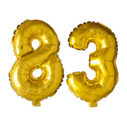 Folieballon 83 jaar Goud 41cm