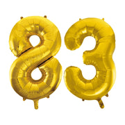 Folieballon 83 jaar Goud 86cm