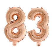 Folieballon 83 jaar Rosé Goud 41cm