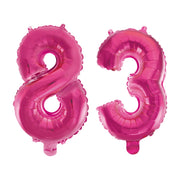 Folieballon 83 jaar roze 41cm