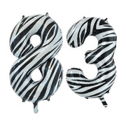Folieballon 83 jaar zebra 86cm