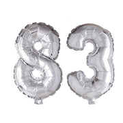 Folieballon 83 jaar zilver 86cm