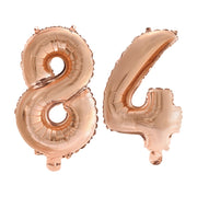 Folieballon 84 jaar Rosé Goud 41cm