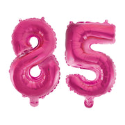 Folieballon 85 jaar roze 86cm