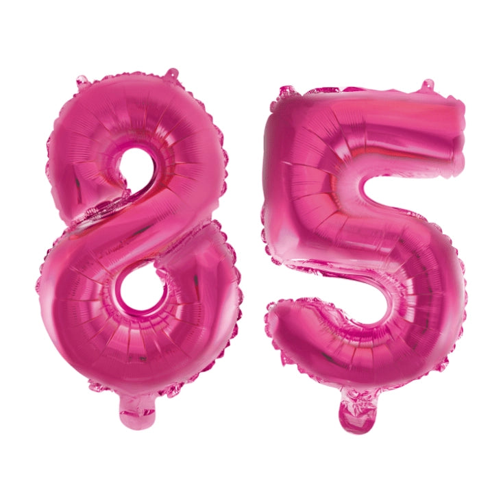 Folieballon 85 jaar roze 86cm