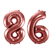 Folieballon 86 jaar brons 86cm