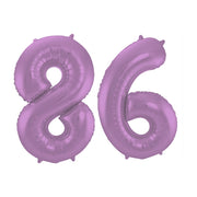 Folieballon 86 jaar metallic paars 86cm