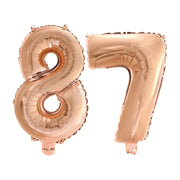 Folieballon 87 jaar Rosé Goud 41cm