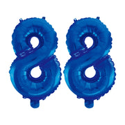 Folieballon 88 jaar blauw 41cm