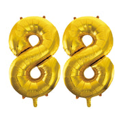 Folieballon 88 jaar Goud 66cm
