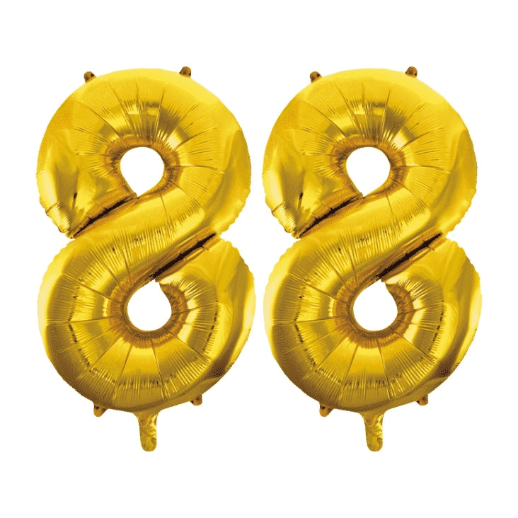 Folieballon 88 jaar Goud 86cm