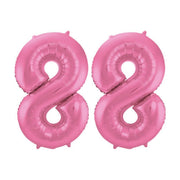 Folieballon 88 jaar metallic roze mat 86cm