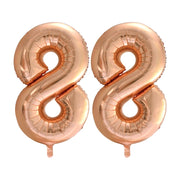 Folieballon 88 jaar Rose Goud 66cm