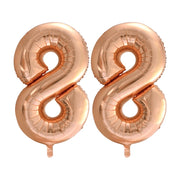 Folieballon 88 jaar Rosé Goud 86cm