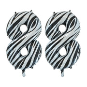 Folieballon 88 jaar zebra 86cm