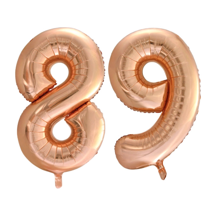 Folieballon 89 jaar Rose Goud 66cm