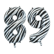 Folieballon 89 jaar zebra 86cm
