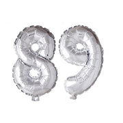 Folieballon 89 jaar zilver 41cm