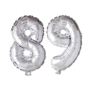 Folieballon 89 jaar Zilver 66cm