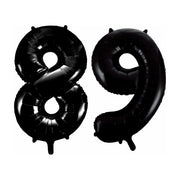 Folieballon 89 jaar zwart 86cm