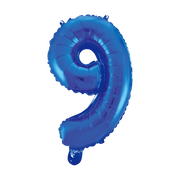 Folieballon 9 jaar blauw 86cm