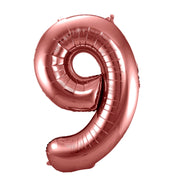 Folieballon 9 jaar brons 86cm