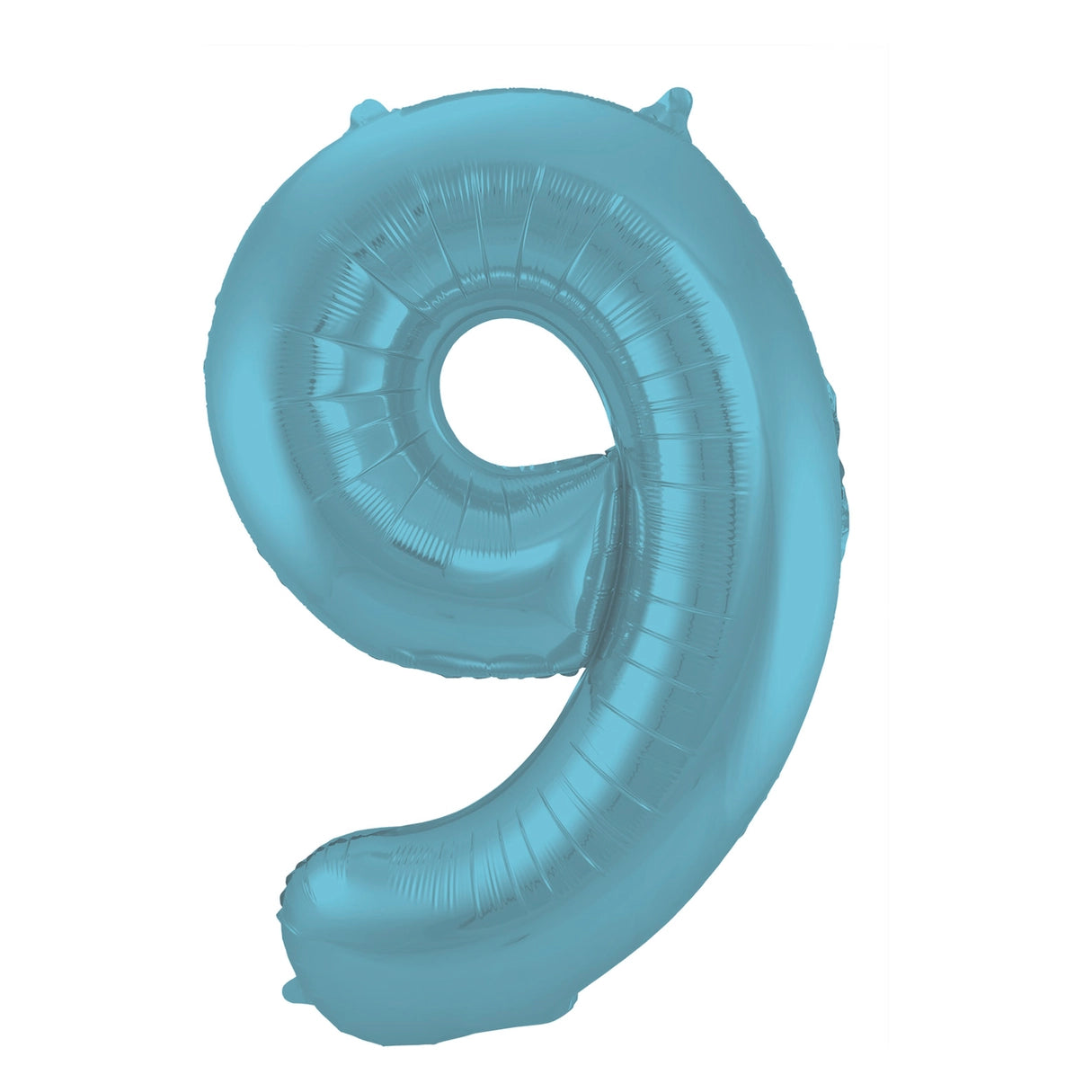 Folieballon 9 jaar metallic pastel blauw mat 86cm