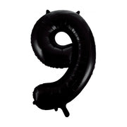 Folieballon 9 jaar zwart 86cm