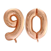 Folieballon 90 jaar Rose Goud 66cm