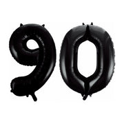 Folieballon 90 jaar zwart 41cm