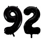 Folieballon 92 jaar zwart 86cm