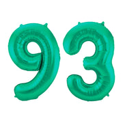 Folieballon 93 jaar metallic groen 86cm