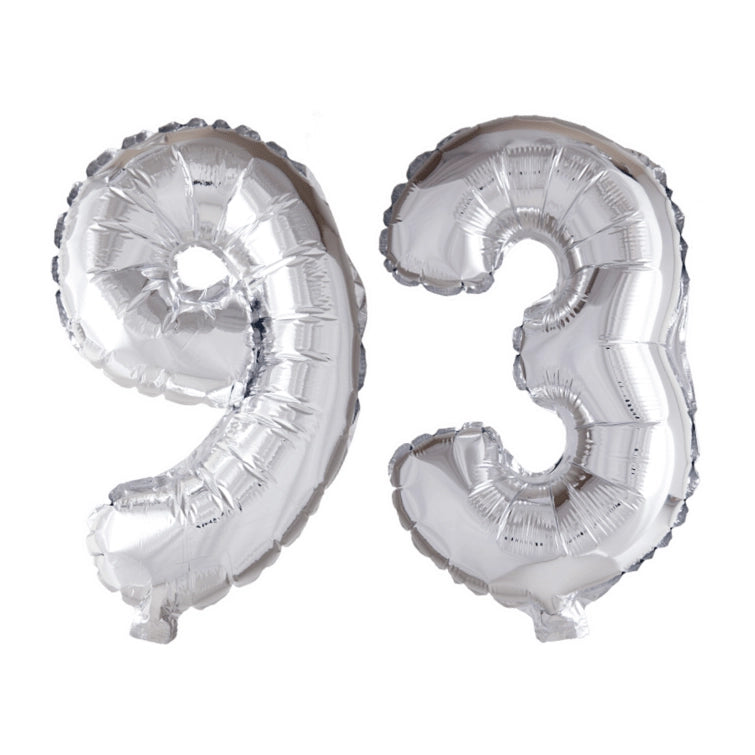 Folieballon 93 jaar zilver 41cm