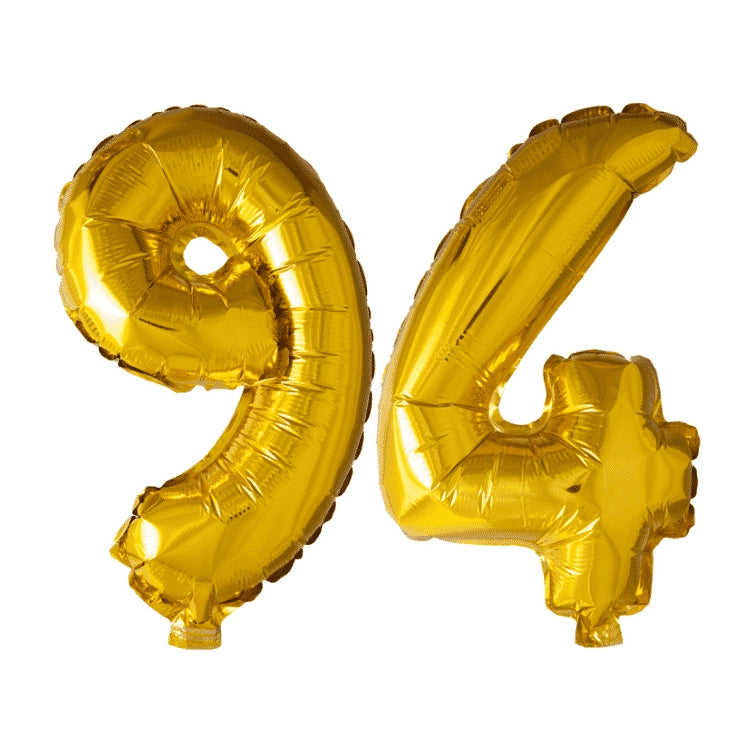 Folieballon 94 jaar Goud 41cm