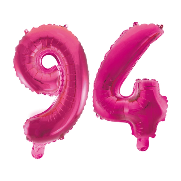 Folieballon 94 jaar roze 86cm