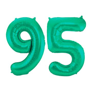 Folieballon 95 jaar metallic groen 86cm