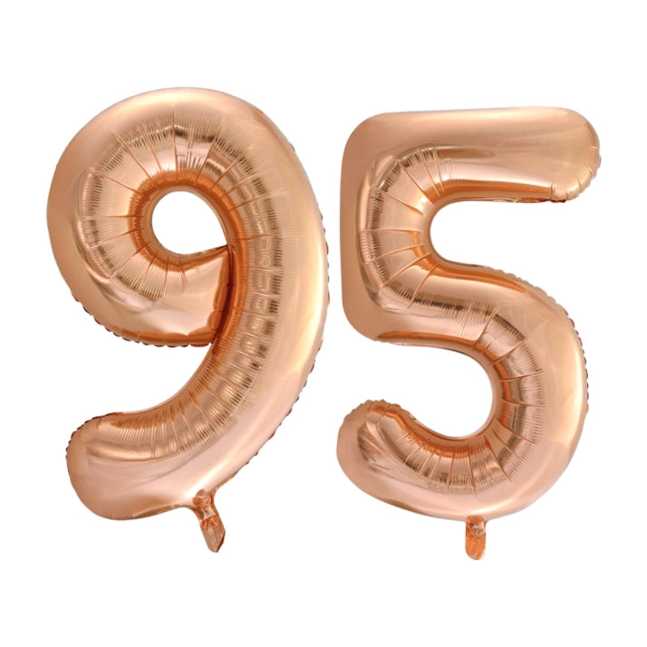 Folieballon 95 jaar Rose Goud 66cm
