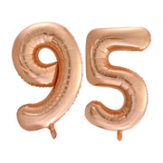 Folieballon 95 jaar Rosé Goud 86cm
