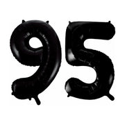 Folieballon 95 jaar zwart 86cm