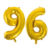 Folieballon 96 jaar Goud 66cm